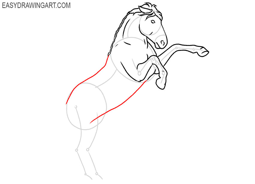 cartoon Standing Horse drawing