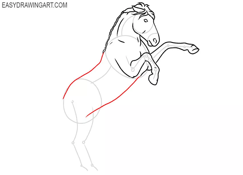cartoon Standing Horse drawing