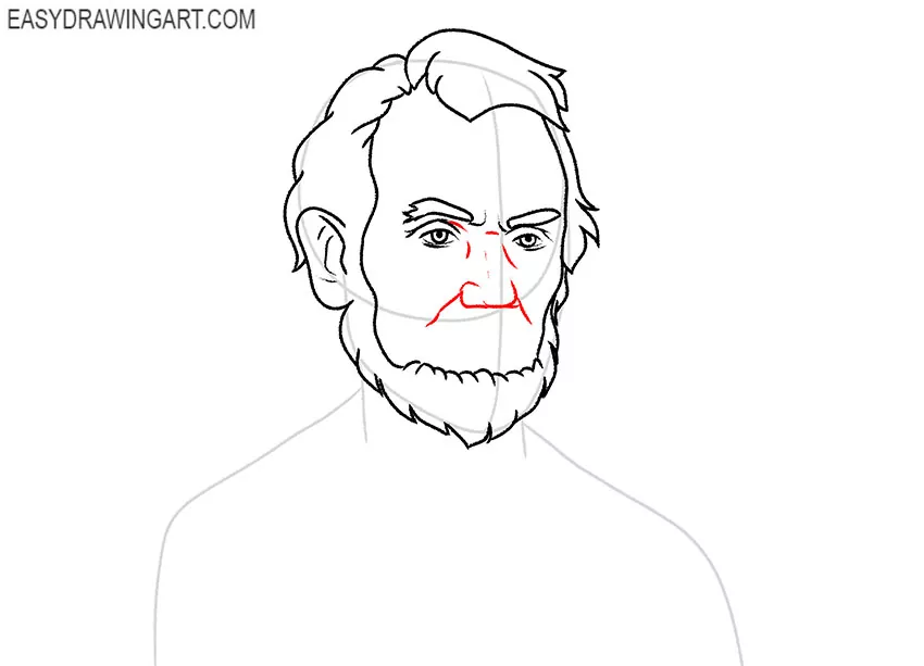 how to draw abraham lincoln sketch
