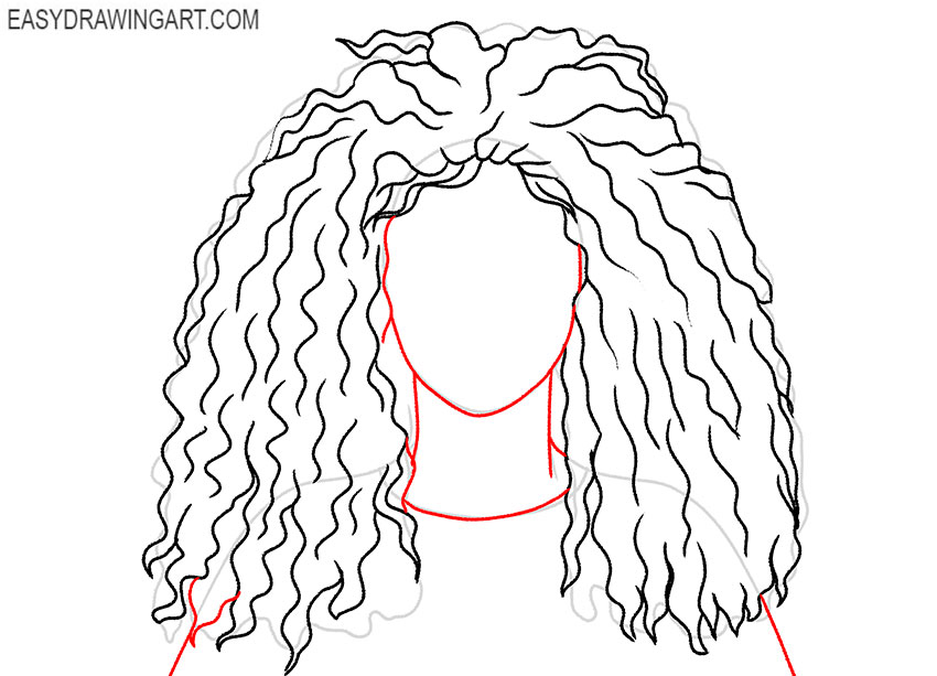 Drawing Anime Long Hair  Draw Anime Curly Hair HD Png Download   Transparent Png Image  PNGitem