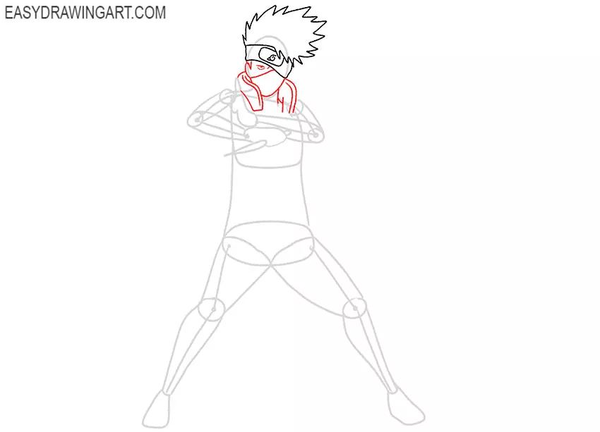 how to draw kakashi from naruto