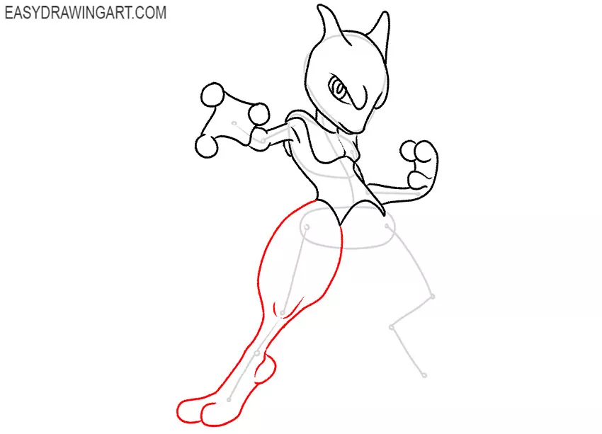 how to draw pokemon mewtwo easy