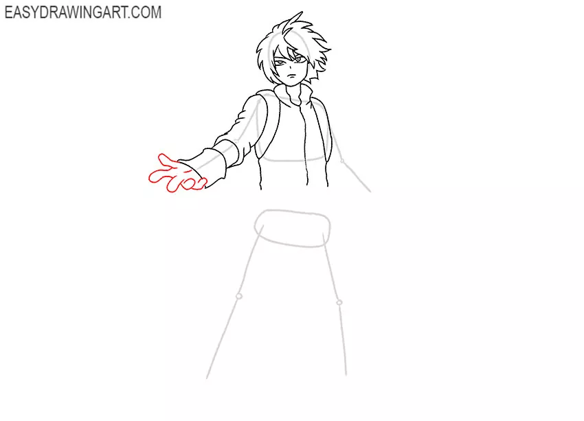 how to draw todoroki simple
