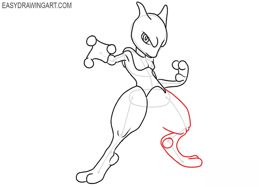 How to Draw Mewtwo for beginners