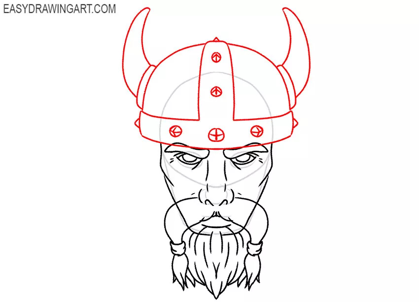 How to Draw a Viking Head for beginners