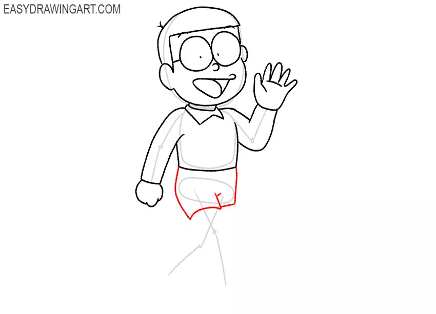 Nobita drawing step by step
