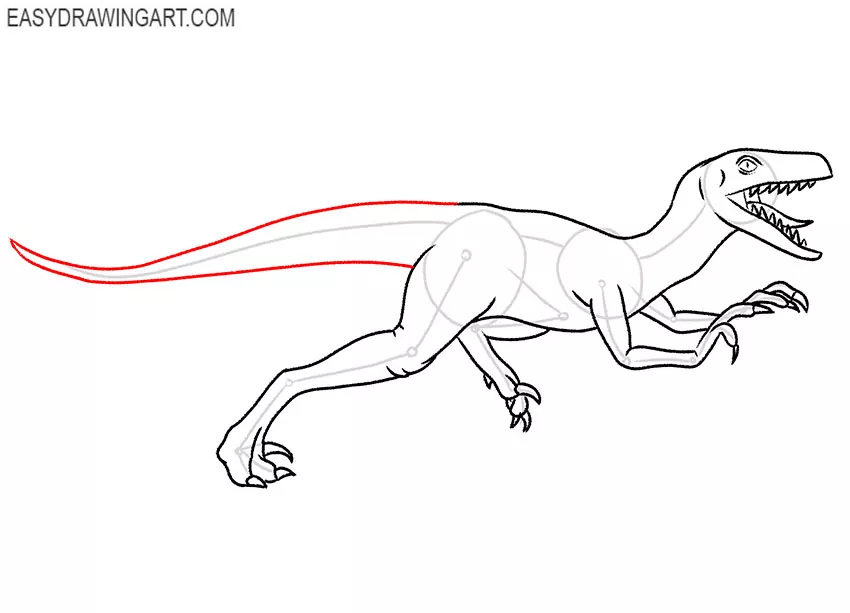Velociraptor drawing guide