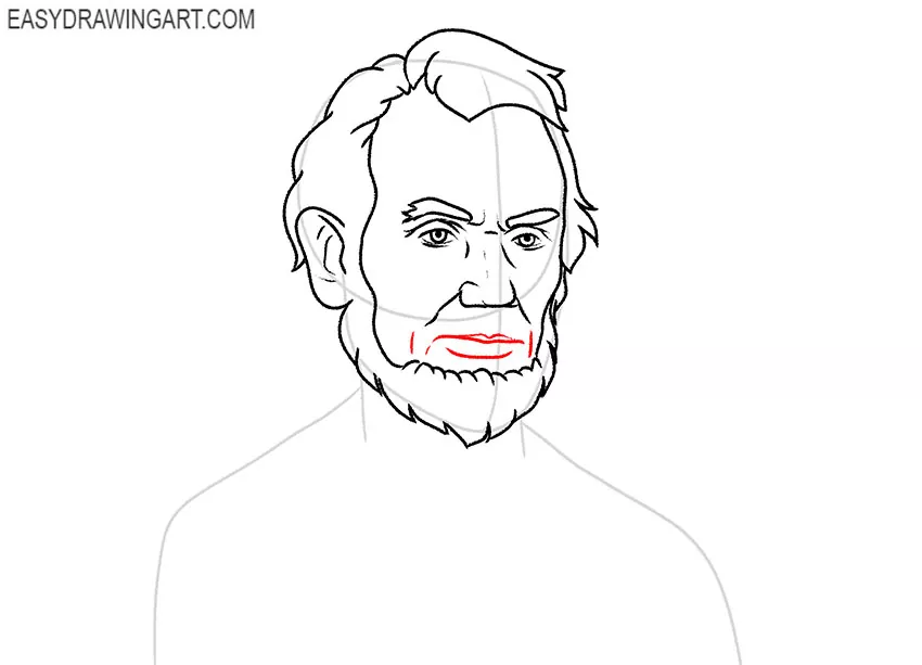 how to draw abraham lincoln for beginners