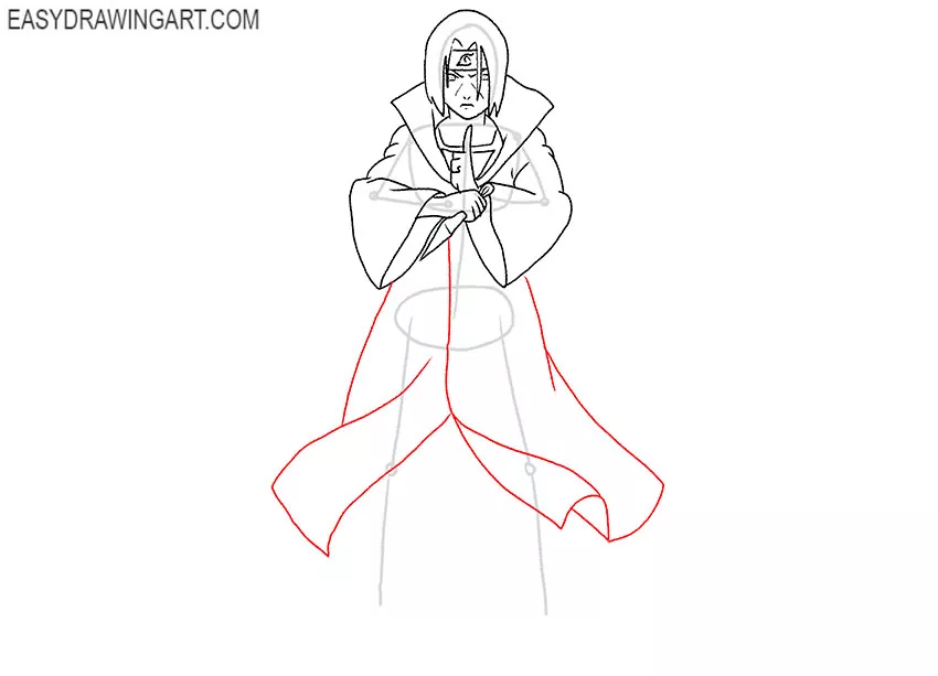 how to draw itachi realistic