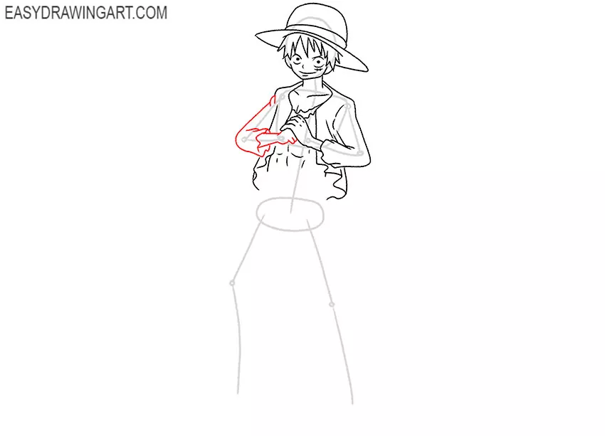 how to draw luffy chibi