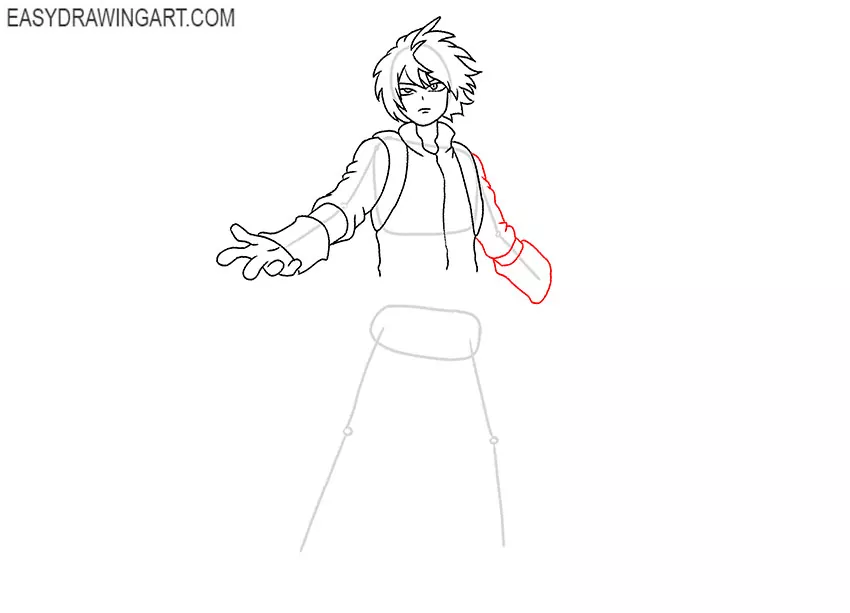 how to draw todoroki with pencil