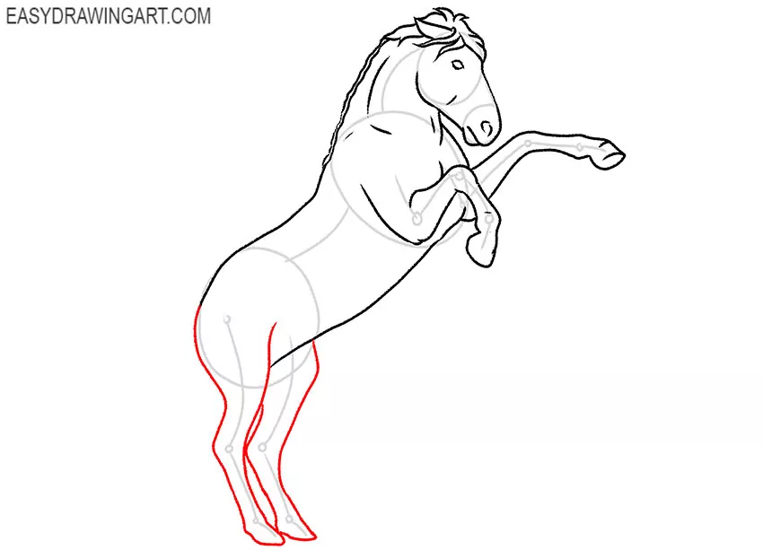 realistic Standing Horse drawing