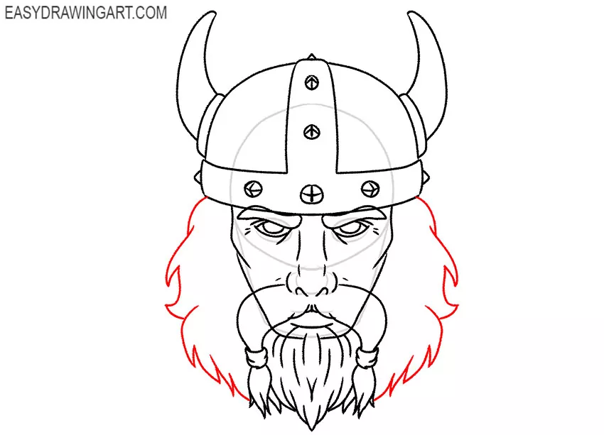 How to Draw a Viking Head easy