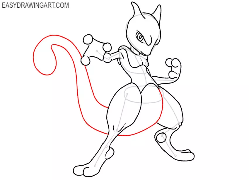 Mewtwo drawing lesson