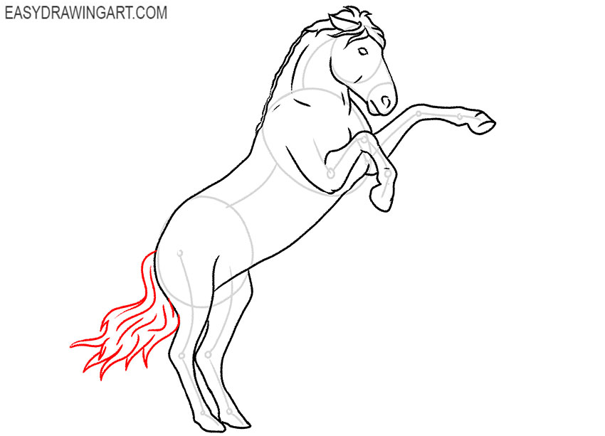 easy Standing Horse drawing