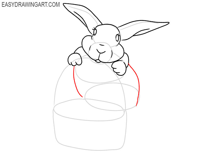 how to draw an easter bunny cute