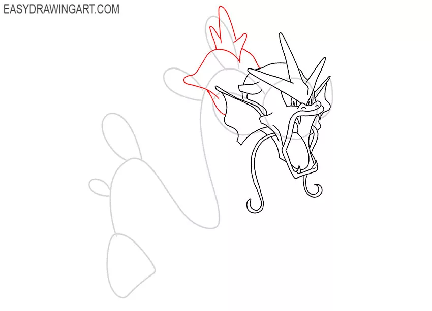 how to draw gyarados from pokémon