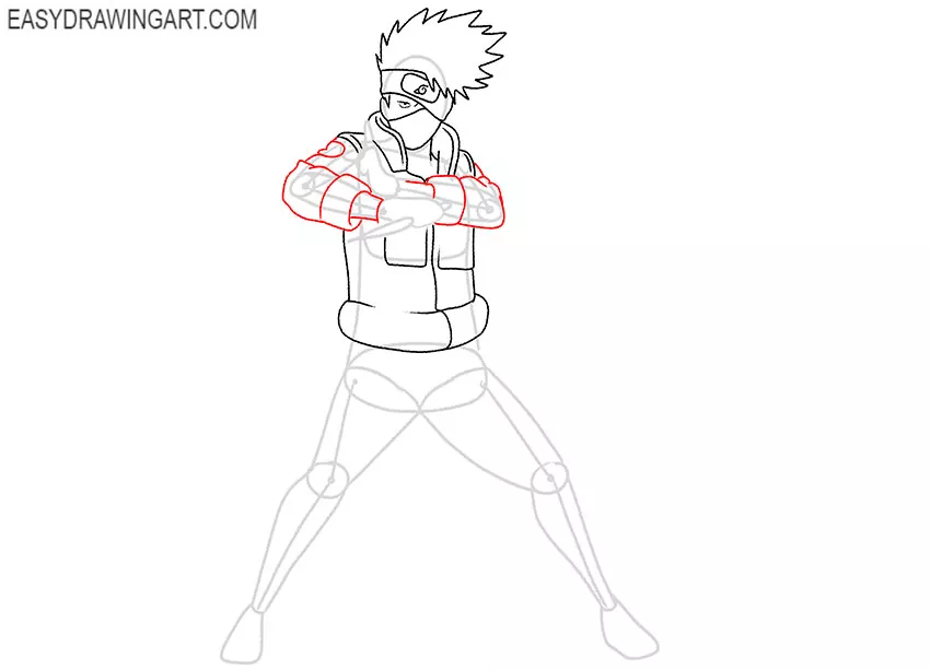 how to draw kakashi anime