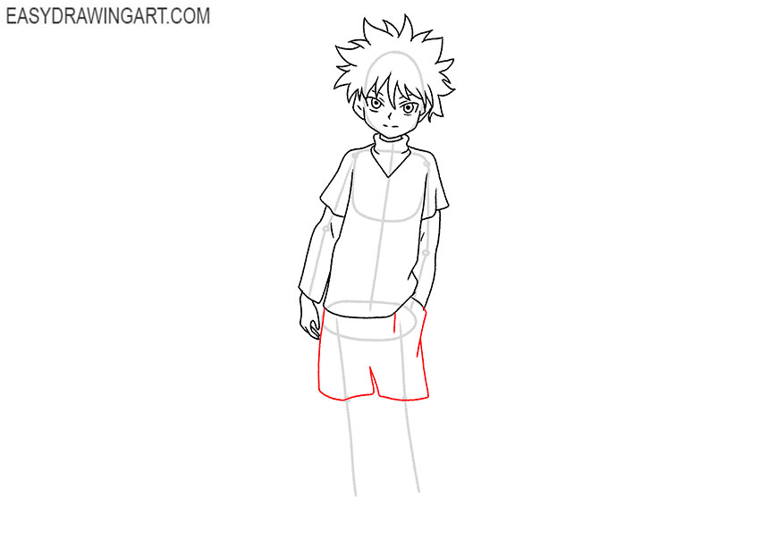 simple Killua drawing