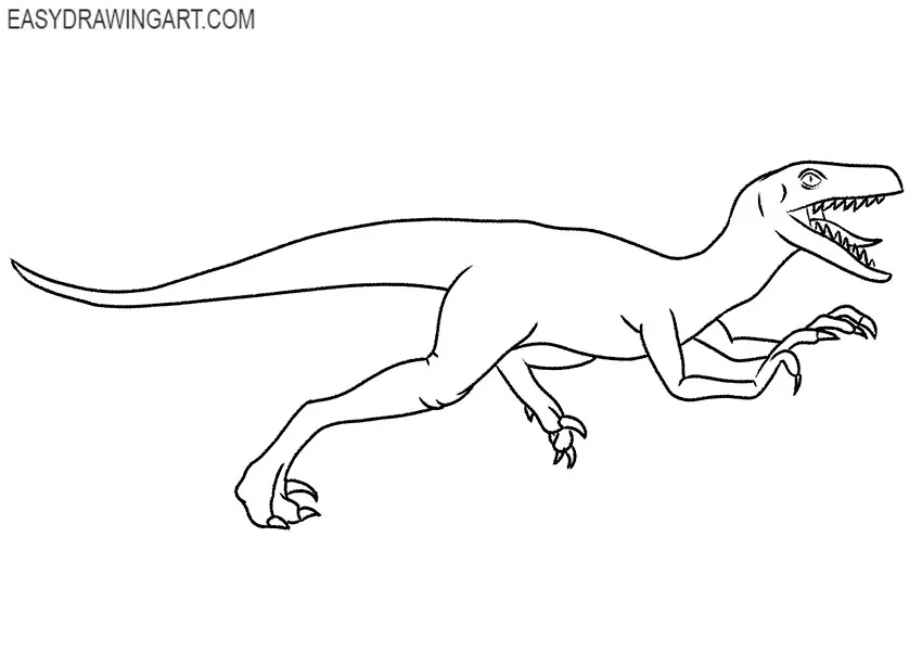 simple Velociraptor drawing