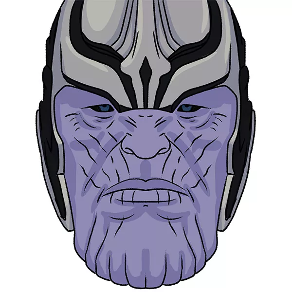 How to Draw Thanos Face