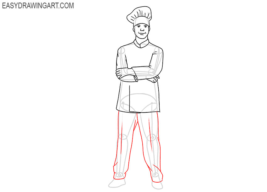 cook drawing step by step
