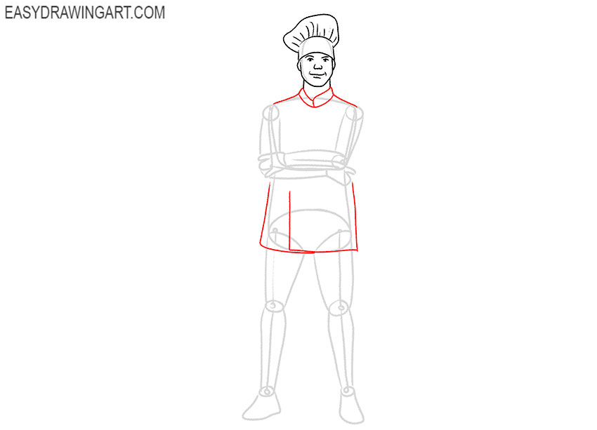 simple cook drawing