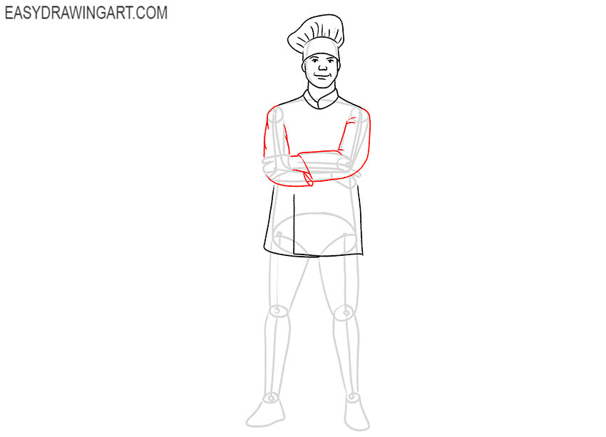 cartoon cook drawing