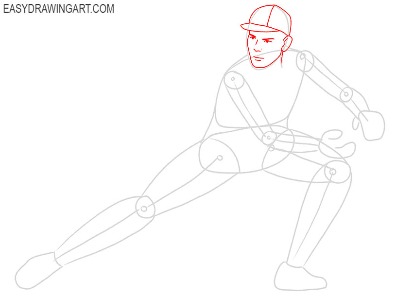 how to draw a simple cricket