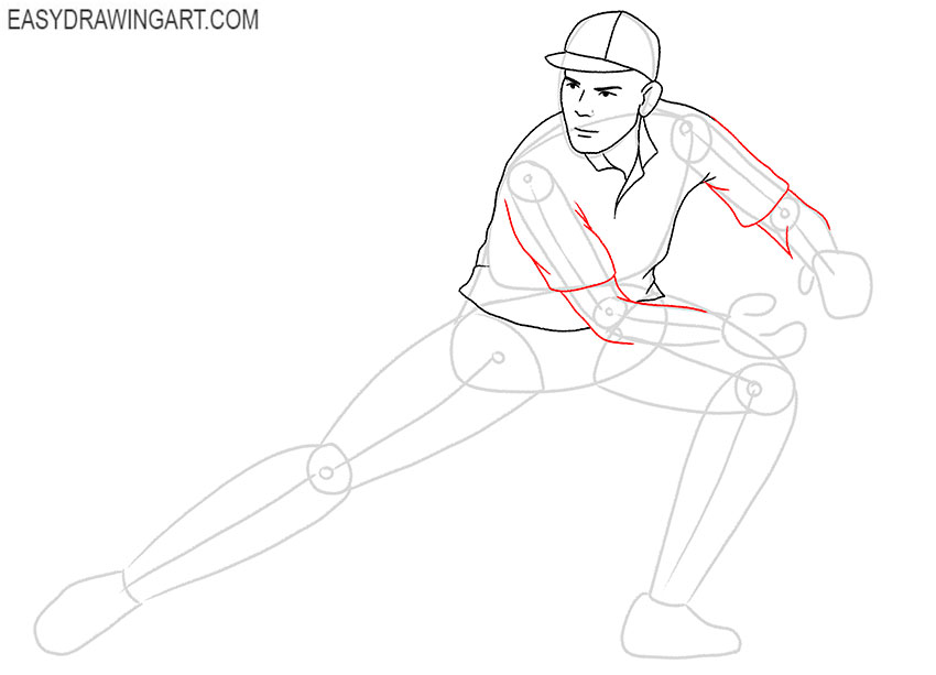 cricketer drawing lesson