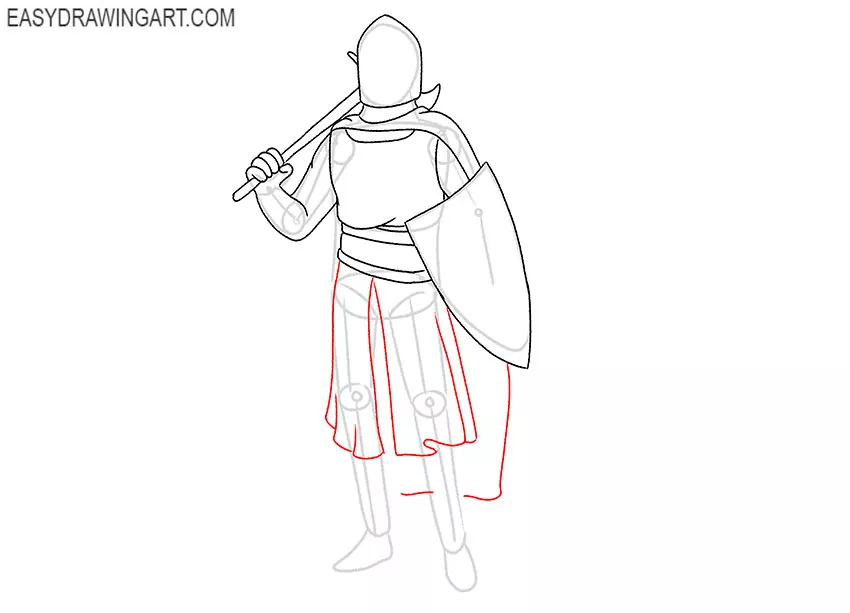 easy crusader drawing