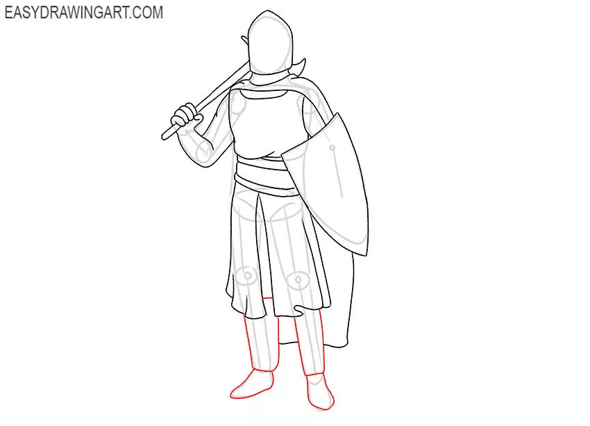 crusader easy drawing