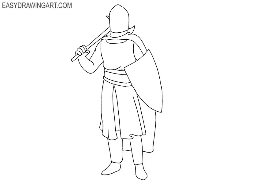 realistic crusader drawing