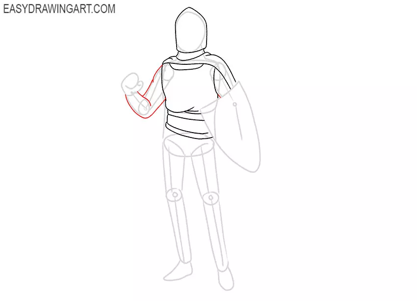 simple crusader drawing