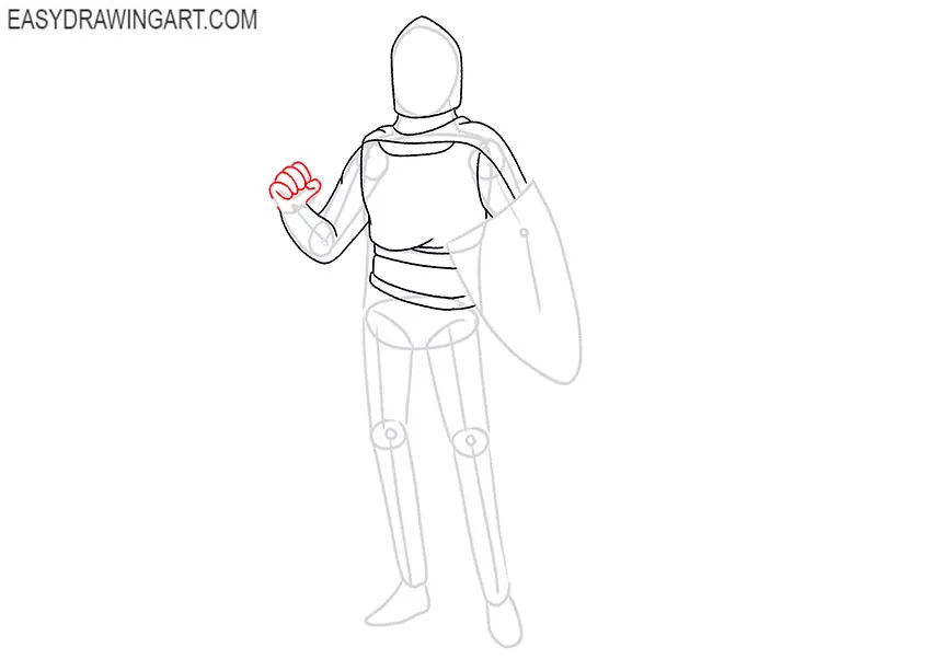 easy crusader drawing