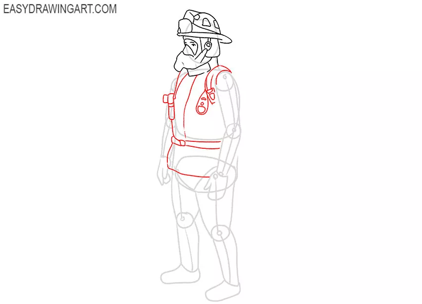 firefighter drawing lesson