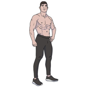 how to draw a muscular man