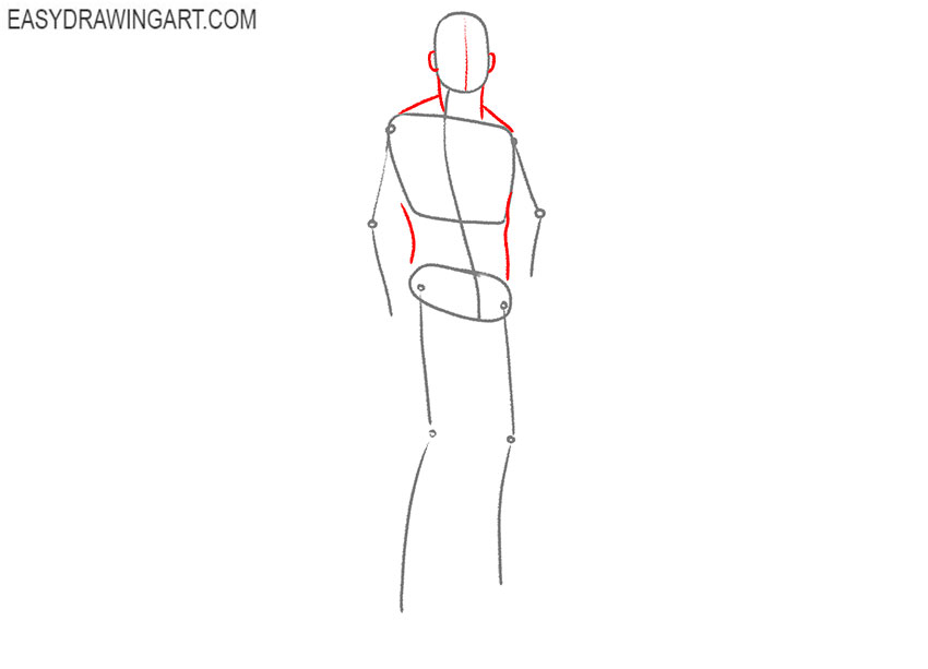 how to draw a muscular man step by step