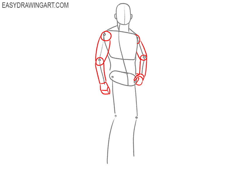 how to draw a muscular body