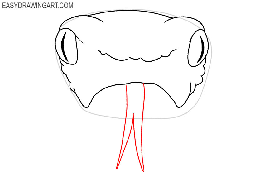 snake face drawing tutorial