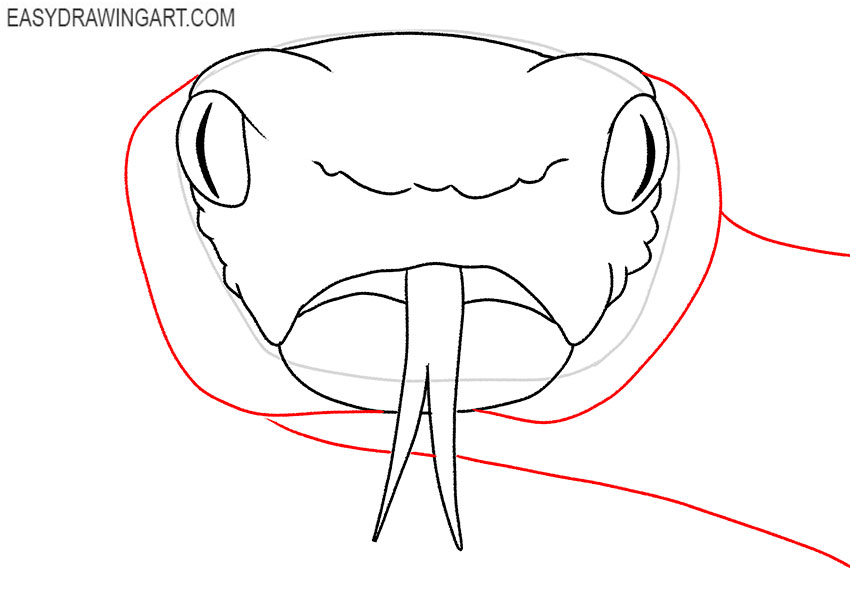 simple snake face drawing