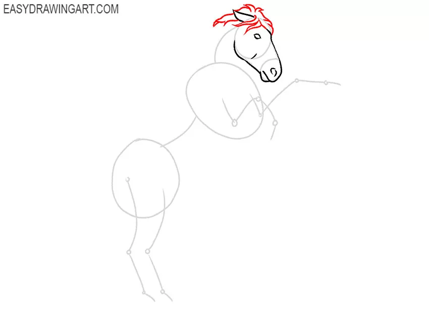 Standing Horse drawing tutorial