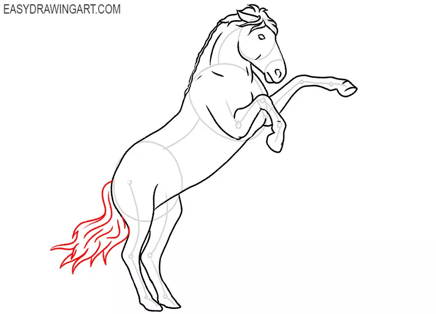 easy Standing Horse drawing