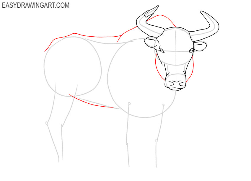 how to draw a simple yak