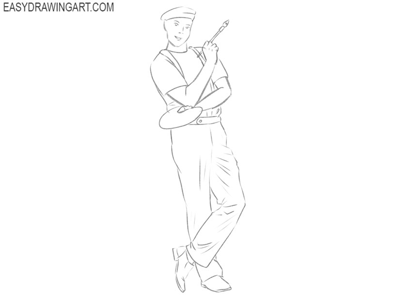 artist drawing step by step