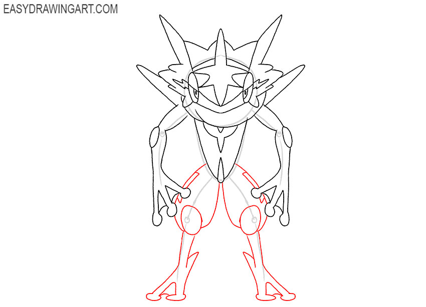 simple Ash Greninja drawing