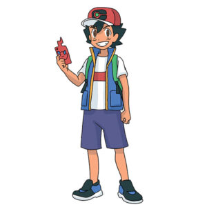 how to draw ash ketchum