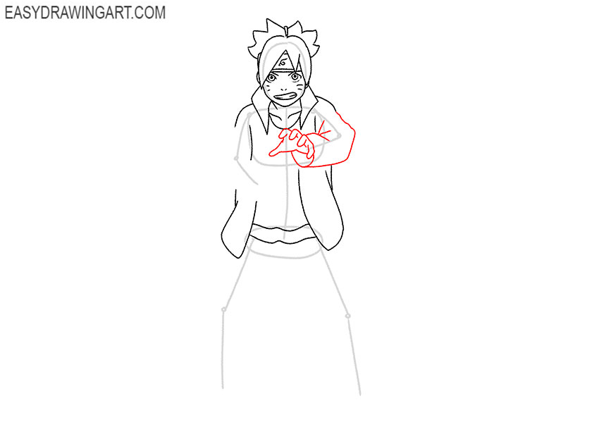 boruto drawing guide