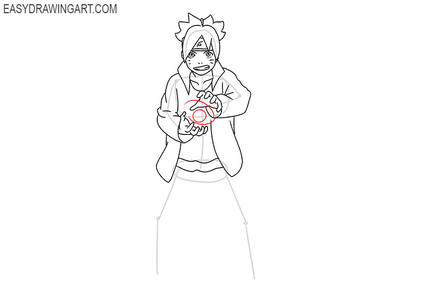 cartoon boruto drawing