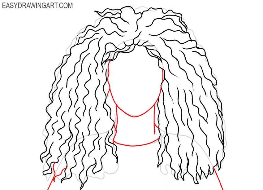 how to draw curly hair female anime